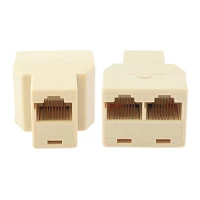 ADAPTADOR RJ45  SIMPLE A DOBLE (1 A 2)