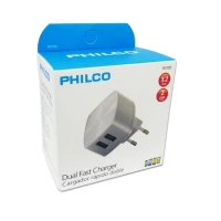 CARGADOR A CORRIENTE 3.2 AMP 2 USB, RÁPIDO/R3100 PHILCO