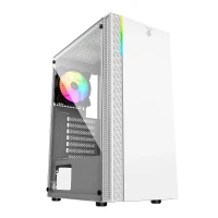 GABINETE GAMER 8010-W / 4 FAN/3F/1B BLANCO/S/FUENTE/CYB MORPHEUS GAMING