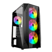 GABINETE GAMER PD-WINDER /4 FAN/ 3F/ 1B NEGRO/S/FUENTE/CYB MORPHEUS GAMING