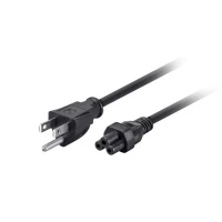 CABLE PODER TREBOL A AMERICANO 1,0 MT NEGRO