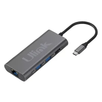 ADAPTADOR/CABLE 8 EN 1/UL-ADC801 USB C  ULINK
