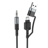 CABLE AUDIO PLUG A USB C /USB A UPA23/2 EN 1/1MT HOCO