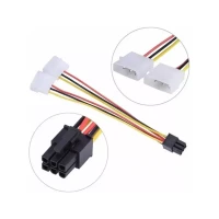 CABLE PODER 2 MOLEX MACHO A 6 PINES 15CM