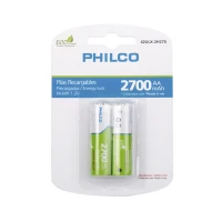 PILA RECARGABLE PACK 2UN. AA 2700 42ULX-2H270 PHILCO