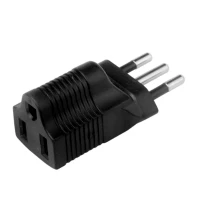 ADAPTADOR CORRIENTE AMERICANO-NACIONAL INYECTADO/NEGRO  